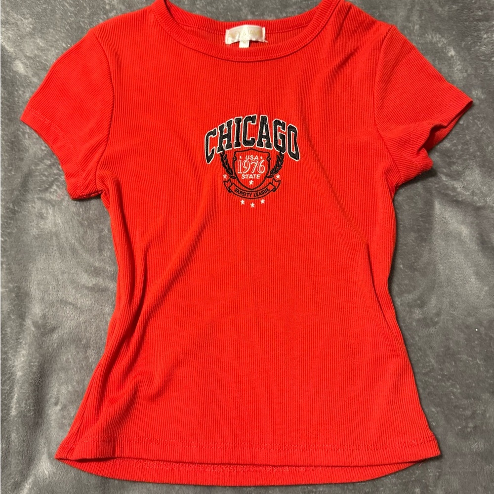 Red Chicago Graphic Tee